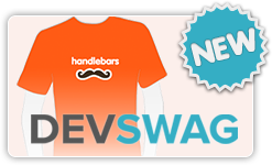 Buy Handlebars swag on DevSwag!